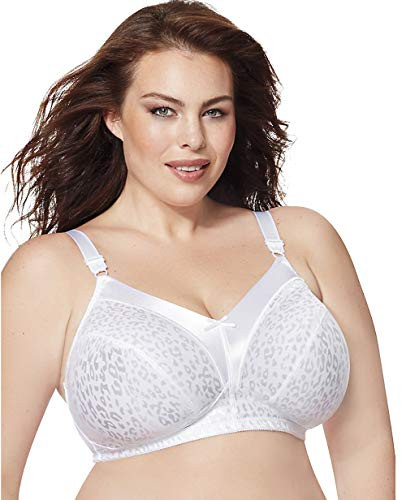 Just My Size Women s Satin Stretch Wirefree  White  44B