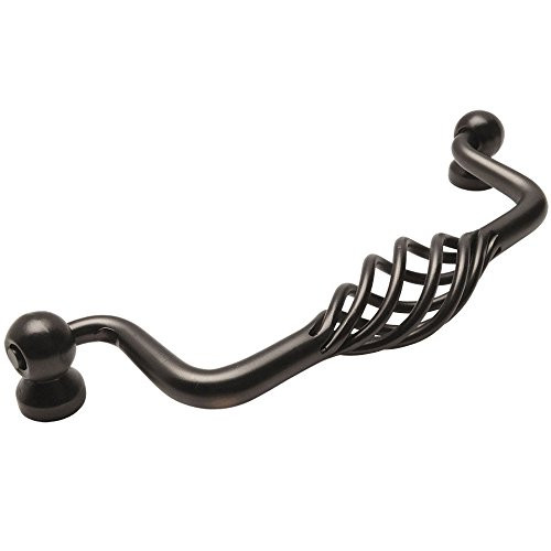 Cosmas 9993-128ORB Oil Rubbed Bronze Birdcage Cabinet Hardware Handle Pull - 5 inch  128mm  Hole Centers
