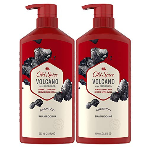 Old Spice Volcano Charcoal Shampoo for Men  21.9 Oz Each  Twin Pack