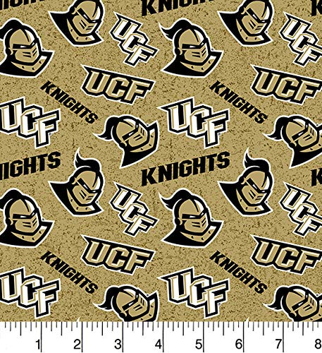 University of Central Florida Cotton Fabric with New Tone ON Tone Design Newest Pattern