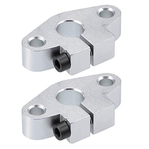 uxcell 10mm Shaft Support SHF10 Flange Mount Linear Motion Slide Rail Guide Blocks for CNC 3D Printer  Pack of 2