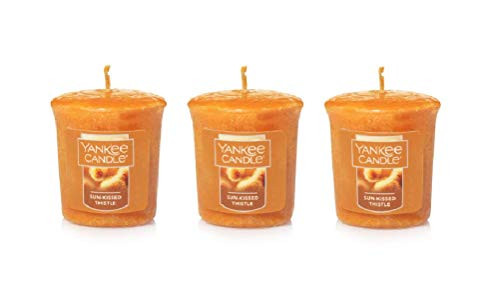 Yankee Candles Sun-Kissed Thistle Samplers Votive Candles Set of 3