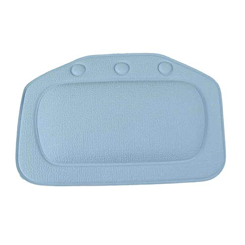 IETONE Waterproof PVC Bathtub Pillow  Bath Headrest Cushion Head Neck Rest Pillow with Suction Cups for Women Men  Breathable Bath Pillow Head Support Cushion for Bathtub Hot Tub Jacuzzi Spa  Blue