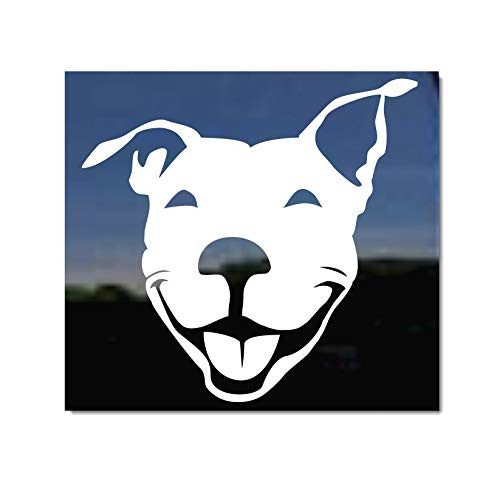 Smiling American Pit Bull Terrier Dog Rescue Car Truck Window Decal Sticker