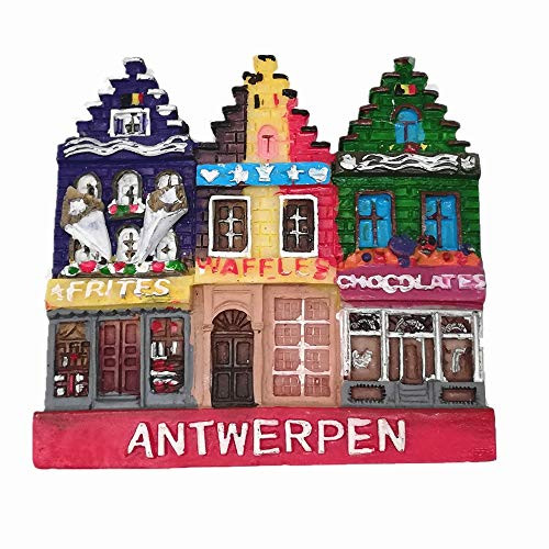 3D Antwerp Belgium Fridge Magnet Home  and  Kitchen Decoration Magnetic Sticker Antwerp Belgium Souvenir Refrigerator Magnet Travel Souvenir Gift Collection