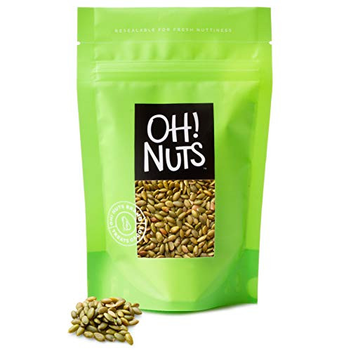 Oh! Nuts Pepitas Dry Roasted Unsalted Pumpkin Seeds   All-Natural Protein Power   Fresh  Healthy Keto Snacks   Resealable 2-Pound Bulk Bag   Shelled and Sprouted Pepitas   Vegan  and  Gluten-Free Snacking