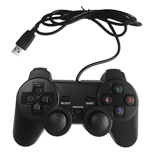 YEZININHAO USB Wired Gamepad Single Double Vibration Game Controller for PC Computer
