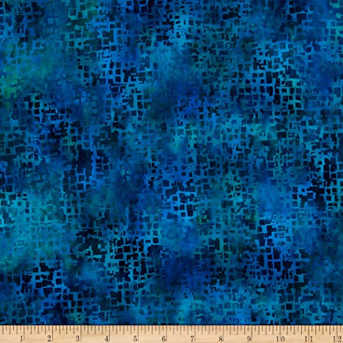 In The Beginning Urban Jungle Blocks Blue Quilt Fabric By The Yard