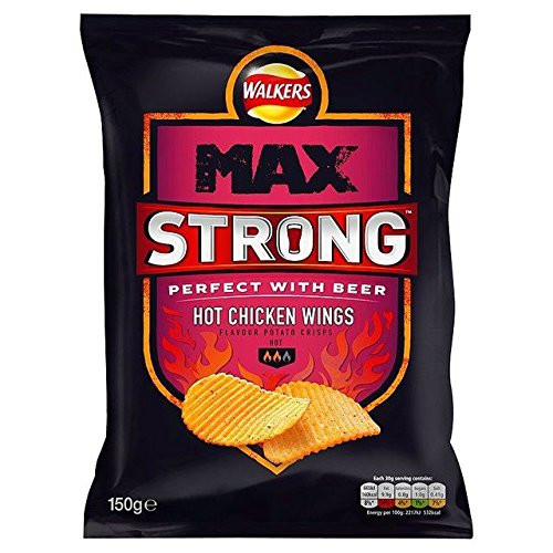 Walkers Max Strong Hot Chicken Wing 150g