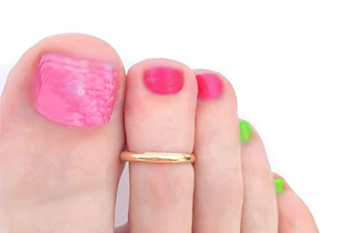 Gold Toe Ring  2mm Plain Wedding band  14k Gold Filled Plain Band Adjustable Midi Above the Knuckle Foot Feet Jewelry One Size Fits All Most  Toe rings for Women