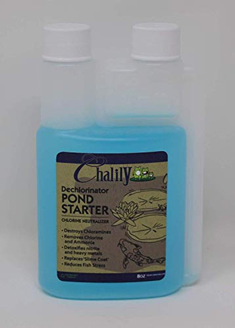 Chalily Pond and Aquarium Water Treatments   Dechlorinator Chlorine Neutralizer   8 Fluid Ounce