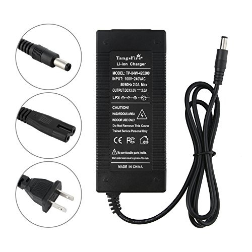 tangsfire 36V Bike Battery Charger Output 42V 2A For Electric Bicycle DC5.5mm2.1mm Connector