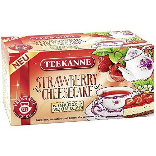 Teekanne Strawberry Cheesecake Fruit tea with strawberry and cheesecake flavor (2 x 18 Bags)