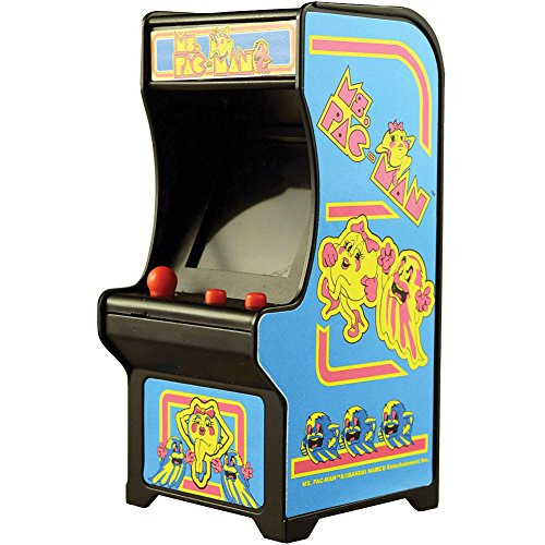 Super Impulse Ms Pac-Man Classic Tiny Arcade Game Palm Size w/ Authentic Sounds & Joystick