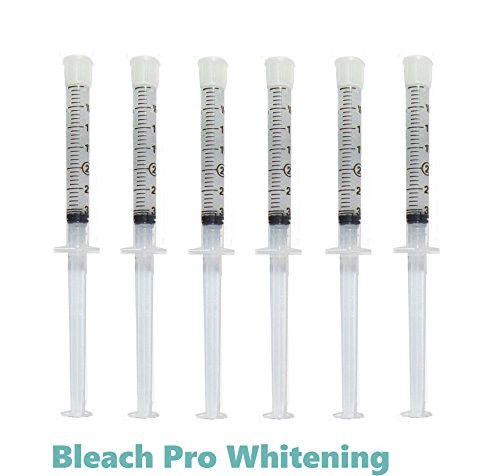 Teeth Whitening Gel 44 percent Carbamide Peroxide  6 Tooth Bleaching Gel Syringe Dispensers 6 pcs