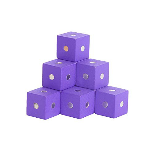 Anniston Kids Toys  10Pcs Wooden Magenetic Cubic Blocks Bricks DIY Building Educational Kids Toy Puzzles  and  Magic Cubes Perfect Fun Time Play Activity Gift for Boys Girls  Purple