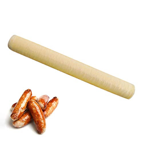Sausage Casing Clean Dried Sausage Casing Edible Drying Sausage Casing Hot Dog Collagen Casing for Flavorous Homemade Sausages Ham 14M 26MM