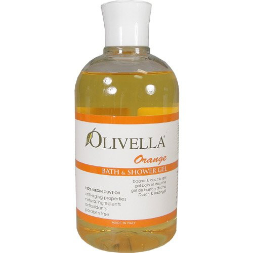 Orange Scented Olivella Italian Olive Oil All Natural Orange Bath and Shower Gel 16 Fluid Ounces