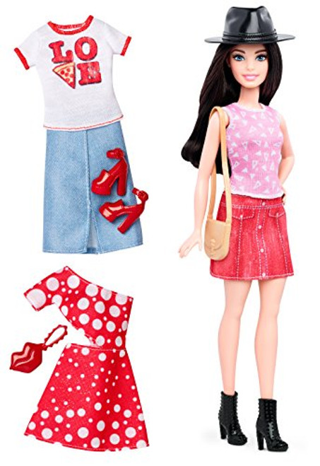 Barbie Fashionistas Doll & Fashions Pizza Pizzazz, Petite Dark-Haired Barbie Fashionistas Doll & Fashions Pizza Pizzazz, Petite Dark-Haired