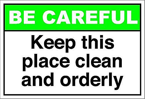 Keep This Place Clean and Orderly Be Careful Retro Tin Sign ?20x30Cm 8x12Inch  Durable Vintage Look Sign Metal Plate For Public Utilities All Kinds Of Individual Character Places Or Home Decoration