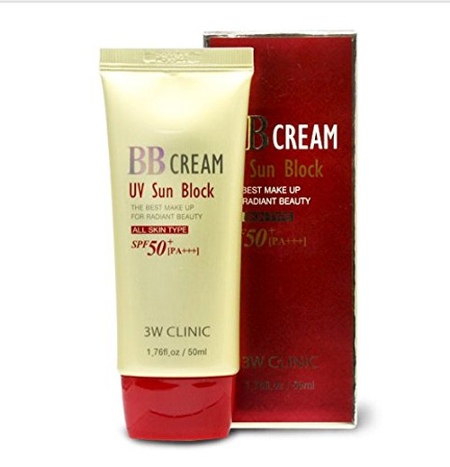 3W CLINIC  BB CREAM UV SUN BLOCK  50ML
