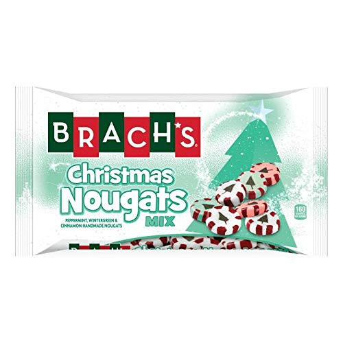 Brach s  1  bag Christmas Nougats Mix - Peppermint  Wintergreen  Cinnamon Flavors - Handmade Holiday Nougat Candy with Christmas Tree Design - Net Wt. 8.5 oz