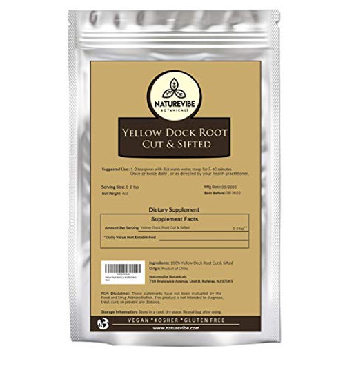 Naturevibe Botanicals Yellow Dock Root Cut and Sifted 4 ounces Naturevibe Botanicals Yellow Dock Root Cut and Sifted 4 ounces