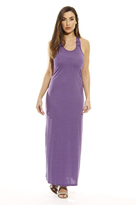 Just Love 3250-PRP-2X Summer Dresses Maxi Dress Heathered Purple
