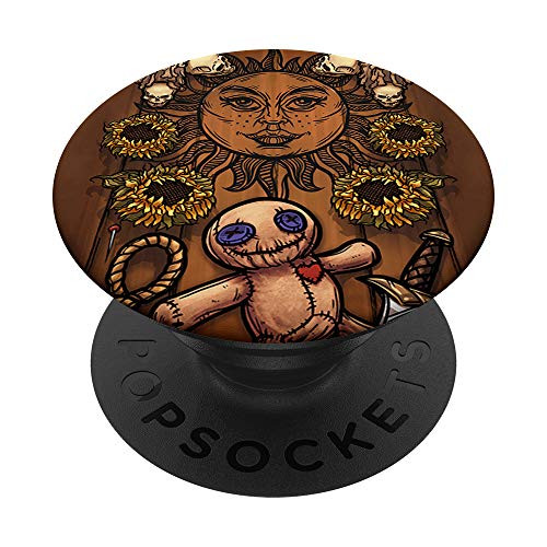 The Sun Tarot Card Halloween Voodoo Doll Witch Altar Gift PopSockets PopGrip  Swappable Grip for Phones  and  Tablets
