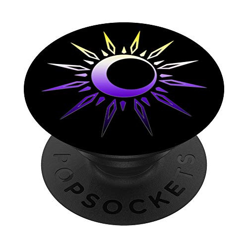 Nonbinary Celestial Spiritual NB Enby Pride Sun Moon Boho PopSockets PopGrip  Swappable Grip for Phones  and  Tablets
