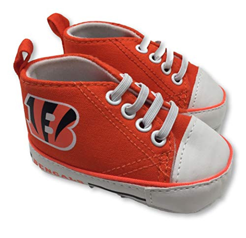 Baby Fanatic NFL Legacy Infant PRE-Walker Hightops  Cincinnati Bengals  for Ages 0 To 6 Months