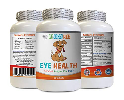 MY LUCKY PETS LLC Dog Vision Supplement - Dog Eye Health - Advanced Formula - Benefits Vision - Immune Support - Dog Vitamin and Mineral Supplement - 1 Bottle  60 Treats