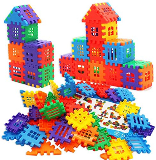 DEJUN Interlocking Building Blocks Toys for Kids - Building Blocks for Toddlers Building Blocks Educational Toys Set  100 PCS .