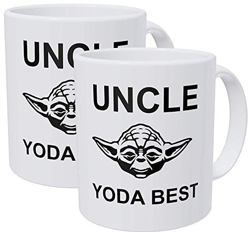 Willcallyou Pack of 2 Uncle Yoda Best 11 Ounces Funny White Coffee Mug Willcallyou Pack of 2 Uncle Yoda Best 11 Ounces Funny White Coffee Mug