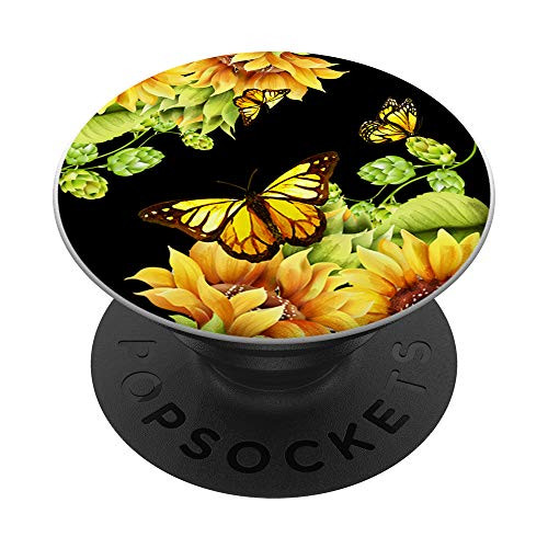 Beautiful Yellow Nature Plant Butterfly Sunshine Sunflower PopSockets PopGrip Swappable Grip for Phones and Tablets Beautiful Yellow Nature Plant Butterfly Sunshine Sunflower PopSockets PopGrip Swappable Grip for Phones and Tablets