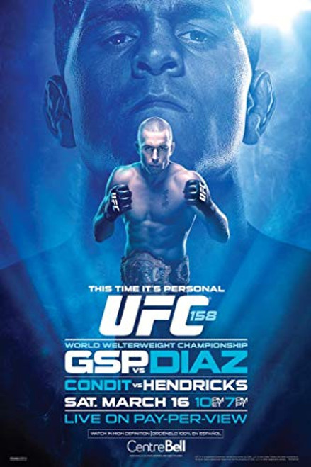 Pyramid America Official UFC 158 Georges St Pierre vs Nick Diaz Sports Laminated Dry Erase Sign Poster 12x18 Pyramid America Official UFC 158 Georges St Pierre vs Nick Diaz Sports Laminated Dry Erase Sign Poster 12x18