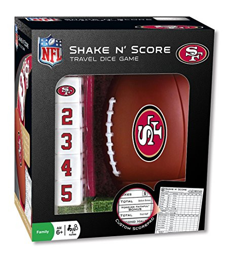 MasterPieces NFL San Francisco 49ers Shake N  Score Travel Dice Game