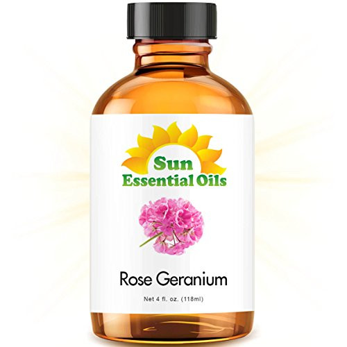 Rose Geranium Essential Oil  Huge 4oz Bottle  Bulk Rose Geranium Oil - 4 Ounce