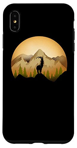 iPhone XS Max Mountains Nature Animal Deer Sun Sunset Forest Camping Gift Case