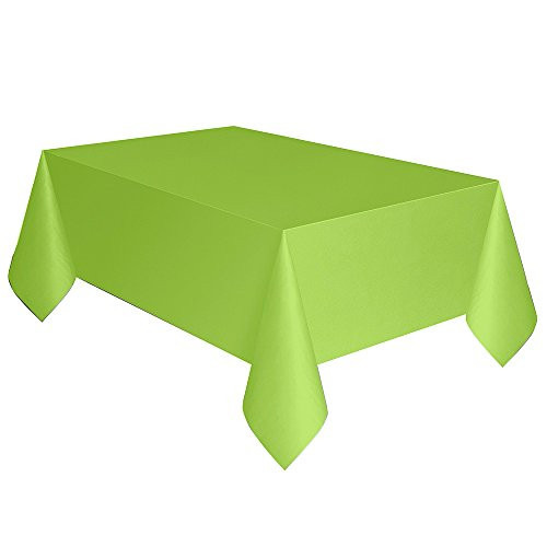 Neon Green Plastic Tablecloth, 108" x 54"