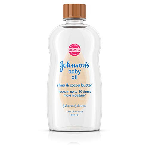 Johnson s Baby Oil  Mineral Oil Enriched With Shea  and  Cocoa Butter  14 fl. oz