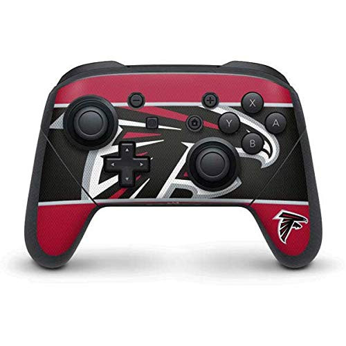 Skinit Decal Gaming Skin Compatible with Nintendo Switch Pro Controller - Officially Licensed NFL Atlanta Falcons Zone Block Design