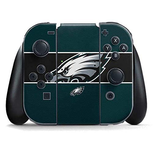 Skinit Decal Gaming Skin Compatible with Nintendo Switch Joy Con Controller - Officially Licensed NFL Philadelphia Eagles Zone Block Design