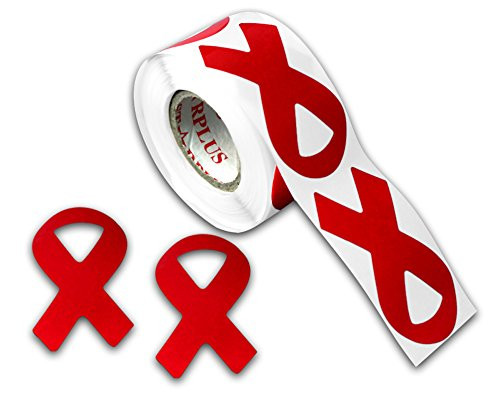 250 Red Ribbon Week Anti-Drugs Awareness Red Large Ribbon Shaped Stickers - 1 Roll - 250 Stickers 250 Red Ribbon Week Anti-Drugs Awareness Red Large Ribbon Shaped Stickers - 1 Roll - 250 Stickers