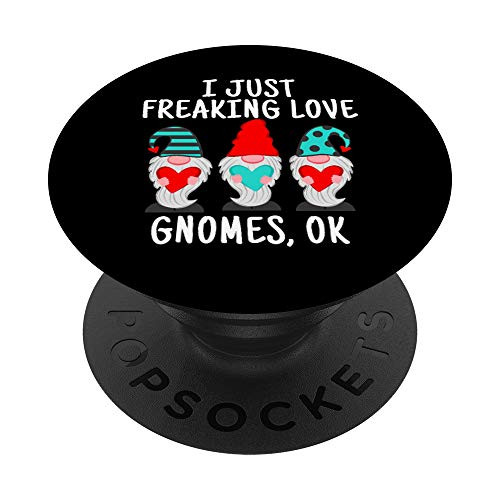 I Freaking Love Gnomes Valentines Lovers Christmas Gnomes PopSockets Grip and Stand for Phones and Tablets