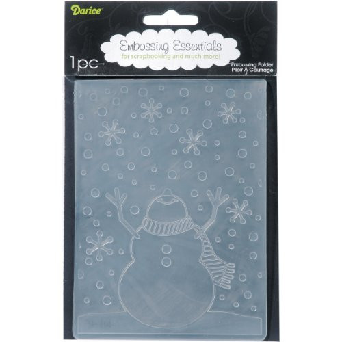 Darice 1216-65 Embossing Folders, 4.25 by 5.75-Inch, Snowman Arms Up