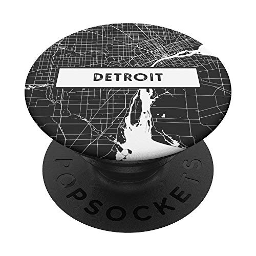 Detroit Michigan City Street Map and Skyline Travel Gifts PopSockets PopGrip Swappable Grip for Phones and Tablets Detroit Michigan City Street Map and Skyline Travel Gifts PopSockets PopGrip Swappable Grip for Phones and Tablets