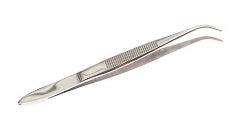 SE 517TW-CH Curved Splinter Tweezers, 3-1/2", Stainless Steel