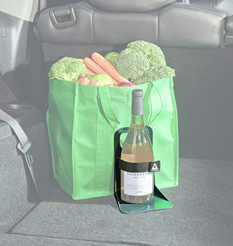 Stayhold Carpet Small Trunk Organizer for Car  Truck  SUV  Space Saving Multipurpose Cargo Containment System - Sticks to Carpet Pack of 2 with 2 Quick Straps