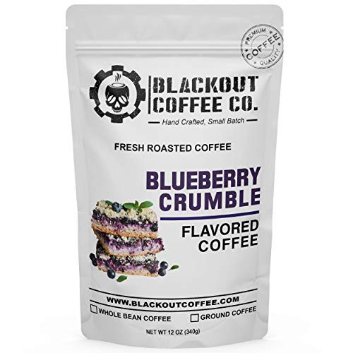 Blackout Coffee Blueberry Crumble Flavored Coffee - Ground Coffee - Fresh Roasted Coffee Beans  12 oz